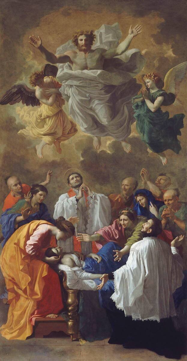 Saint François-Xavier rappelant à la vie la fille d'un habitant de Cangoxima au Japon Nicolas Poussin