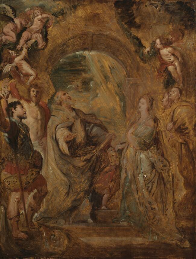 Saint Grégoire le Grand avec les saints Maurus et Papianus Pierre Paul Rubens