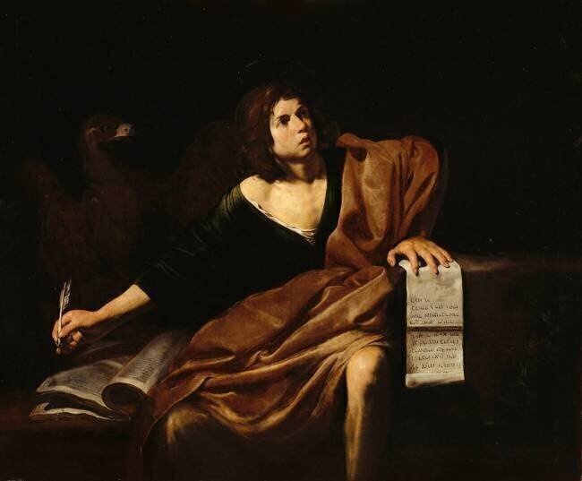 Saint Jean, l'évangéliste Valentin de Boulogne