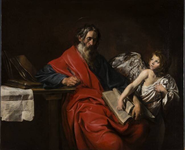 Saint Mathieu, l'Evangéliste Valentin de Boulogne