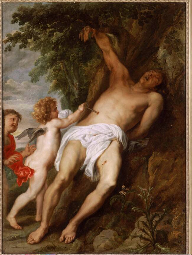 Saint Sébastien secouru par les anges Antoine van Dyck