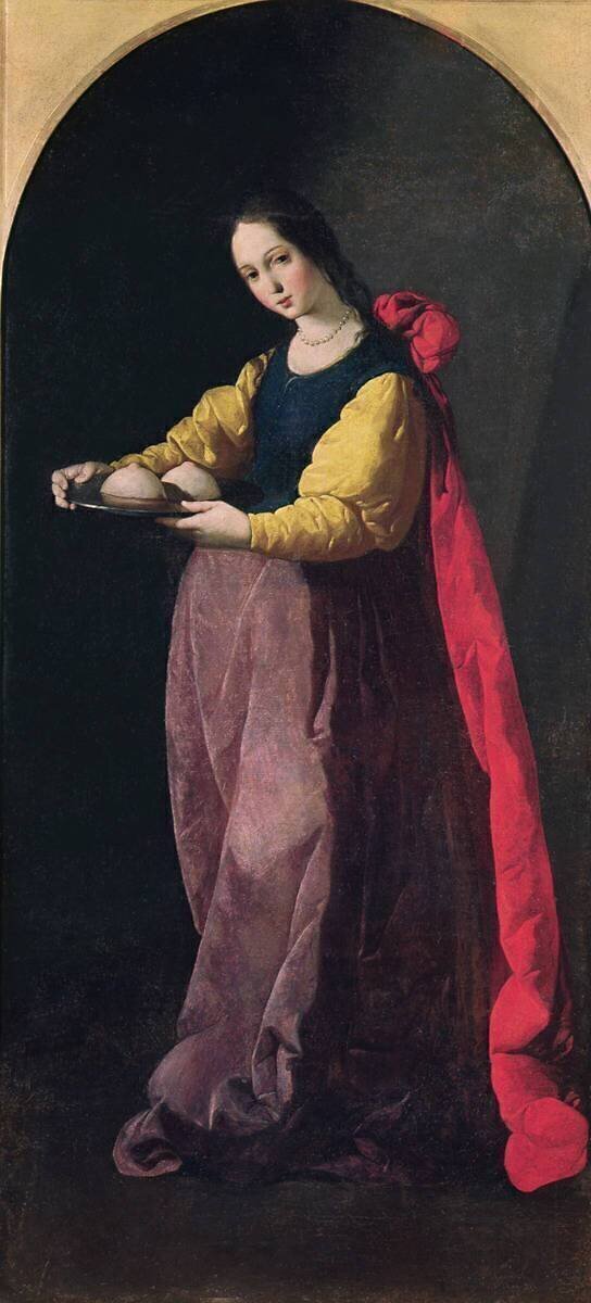 Sainte Agathe Francisco de Zurbaran