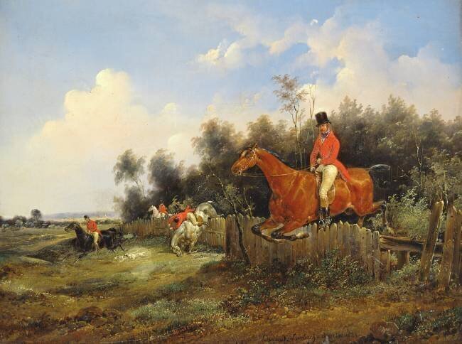 Scène de chasse Bernard Edouard Swebach