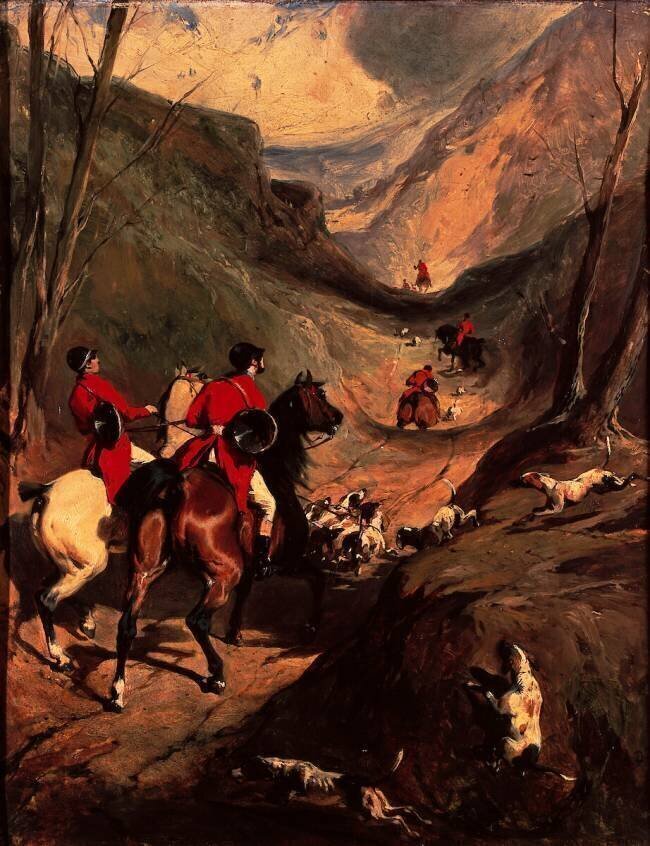 Scène de chasse Alfred Dedreux