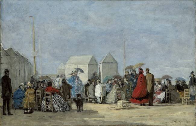 Scène de plage à Trouville Eugène Boudin