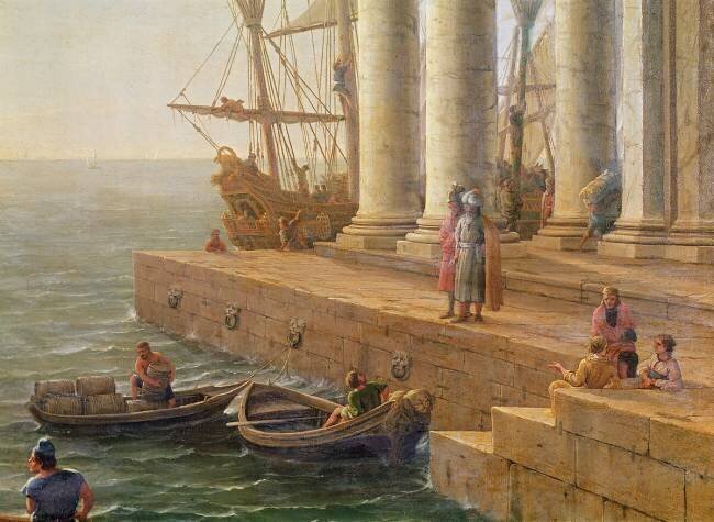 Scène portuaire Claude Gellée