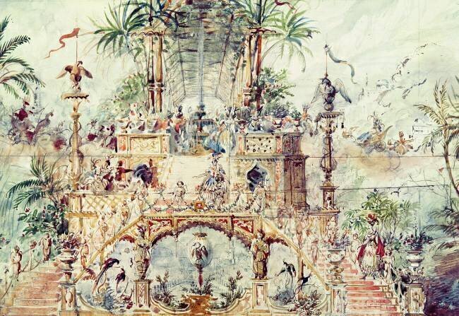 Scénographie pour "Aladin" Pierre Luc Charles Ciceri