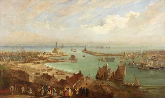 Port de Sunderland depuis Roker Edward Hastings