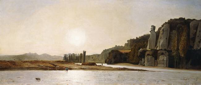 Sunrise on the Banks of the Durance at Mirabeau Paul Camille Guigou