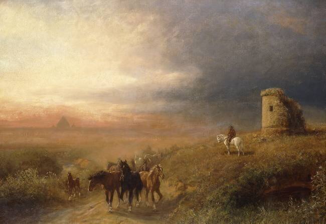 Coucher de soleil à Campagna Albert Arnz