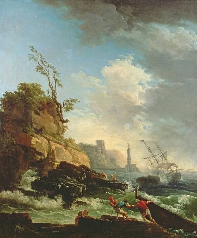 Tempête sur une côte rocheuse avec naufrage Joseph Vernet