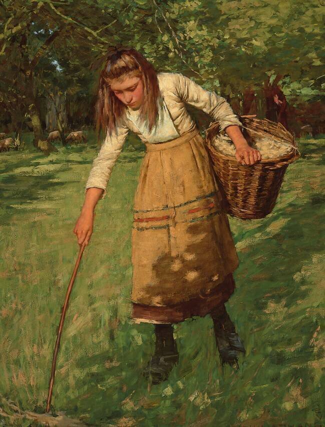 Le ramasseur de laine Henry Herbert la Thangue