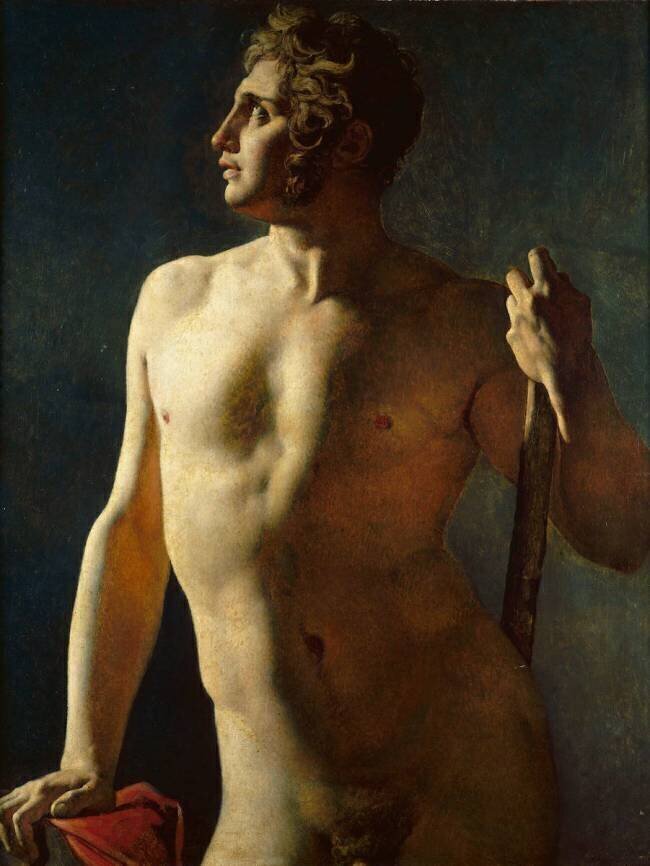Torse ou demi-figure peinte Jean-Auguste-Dominique Ingres