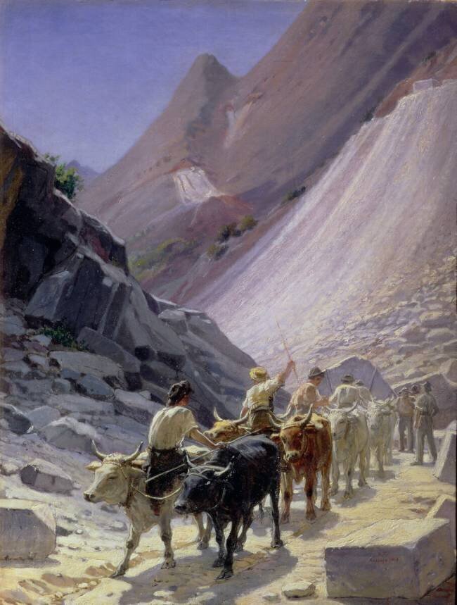 Transport du marbre à Carrara Nikolaï Gay
