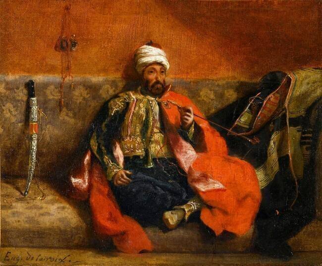 Turc fumant, assis sur un divan Eugène Delacroix