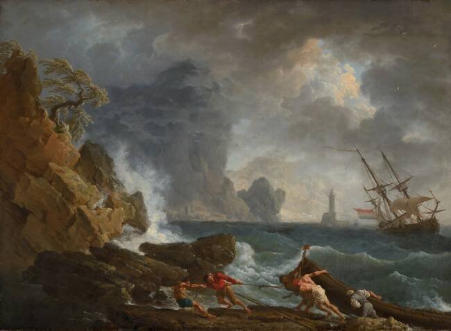 Un port italien par temps de tempête Joseph Vernet