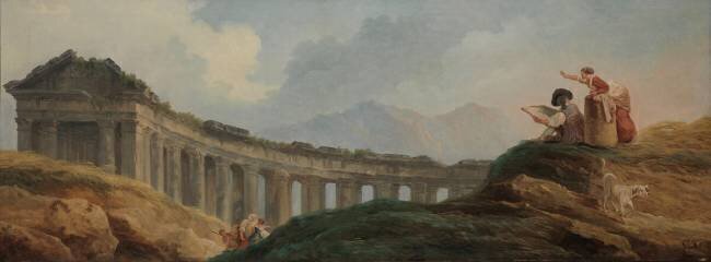 Une colonnade en ruines Hubert Robert