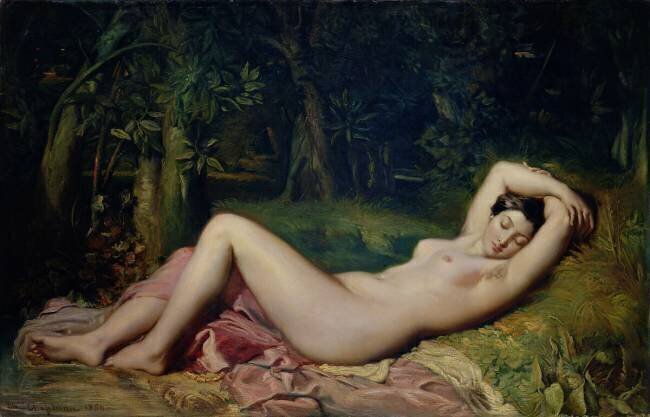 Une nymphe endormie Théodore Chasseriau