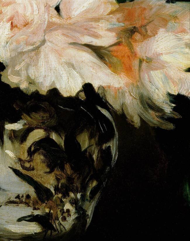 Vase de pivoines sur la douche de pied Edouard Manet