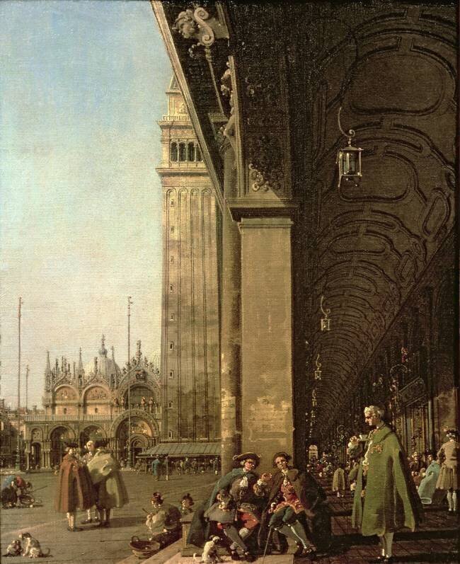Venise : La Place Saint-Marc et la colonnade du Procuratie Nuove Canaletto