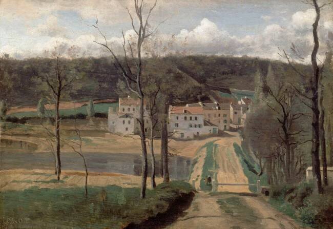 Ville d'Avray, l'étang, la maison Cabassud et l'extrémité de la propriété Corot Jean-Baptiste Camille Corot