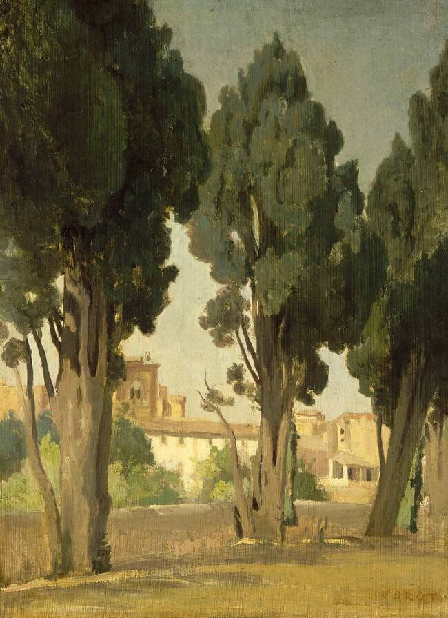 Villeneuve-lez-Avignon. Terrasse du jardin de l'hospice. Jean-Baptiste Camille Corot