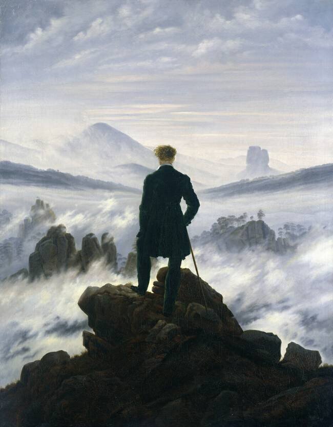 Voyageur devant la mer de nuage Caspar David Friedrich