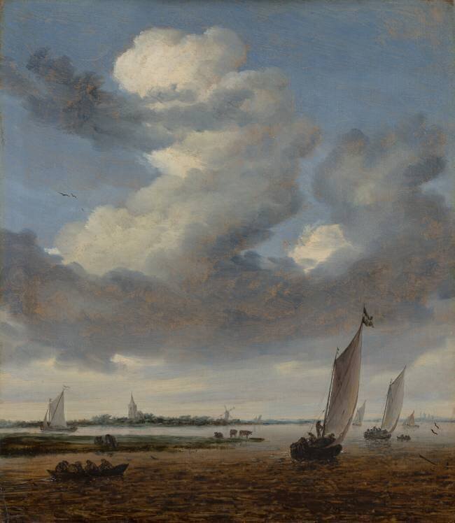 Vue de Beverwijk depuis le Wijkermeer Salomon van Ruysdael