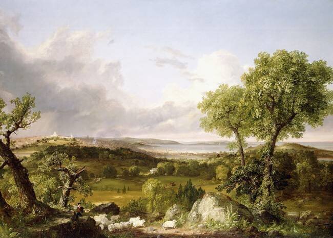 Vue de Boston Thomas Cole