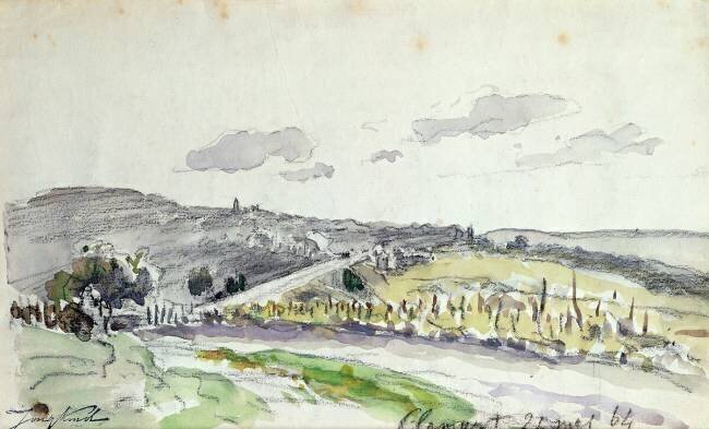 Vue de Clamart Johan Barthold Jongkind