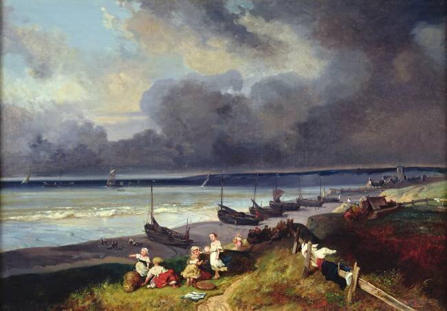 Vue de Dieppe Eugène Isabey