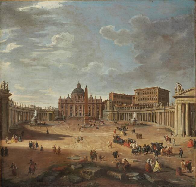 Vue de la place Saint-Pierre, Rome Giovanni Paolo Pannini