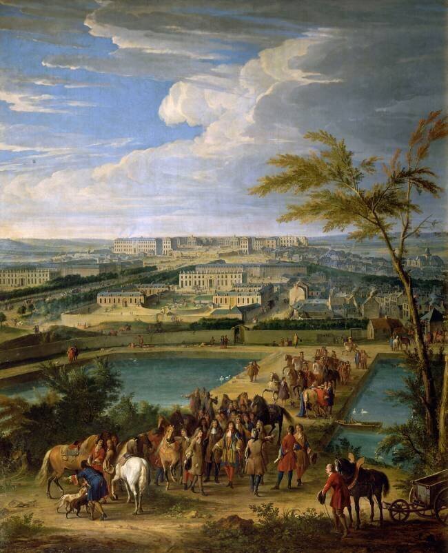 Vue de la ville et du château de Versailles prise de la butte de Montbauron Jean-Baptiste Martin l'Ancien