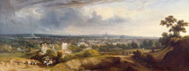 Vue de Paris depuis Montmartre  George Arnald