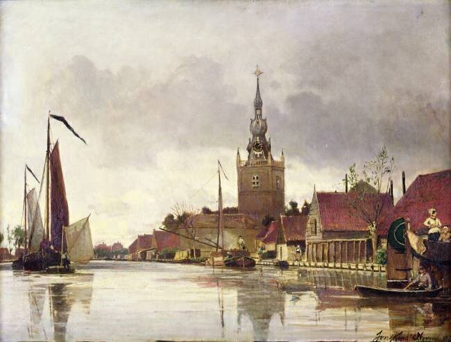 Vue d'Overschie près de Rotterdam Johan Barthold Jongkind