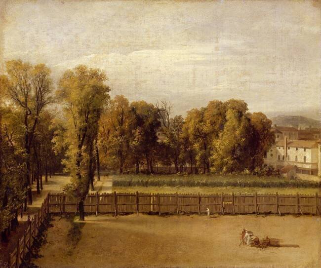 Vue du jardin du Luxembourg, à Paris Jacques-Louis David