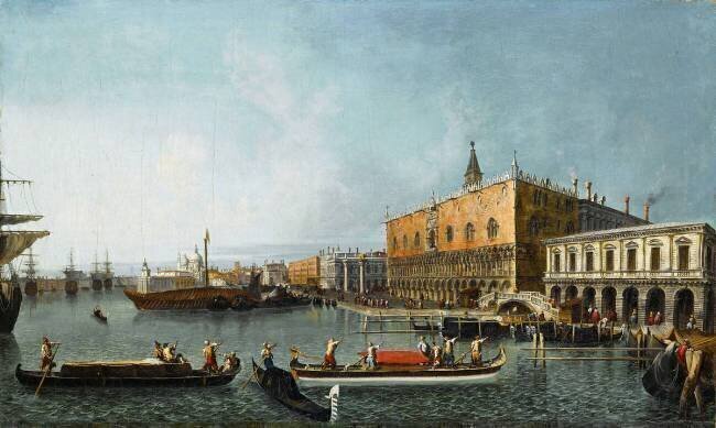 Vue du palais ducal et du môle à Venise Canaletto