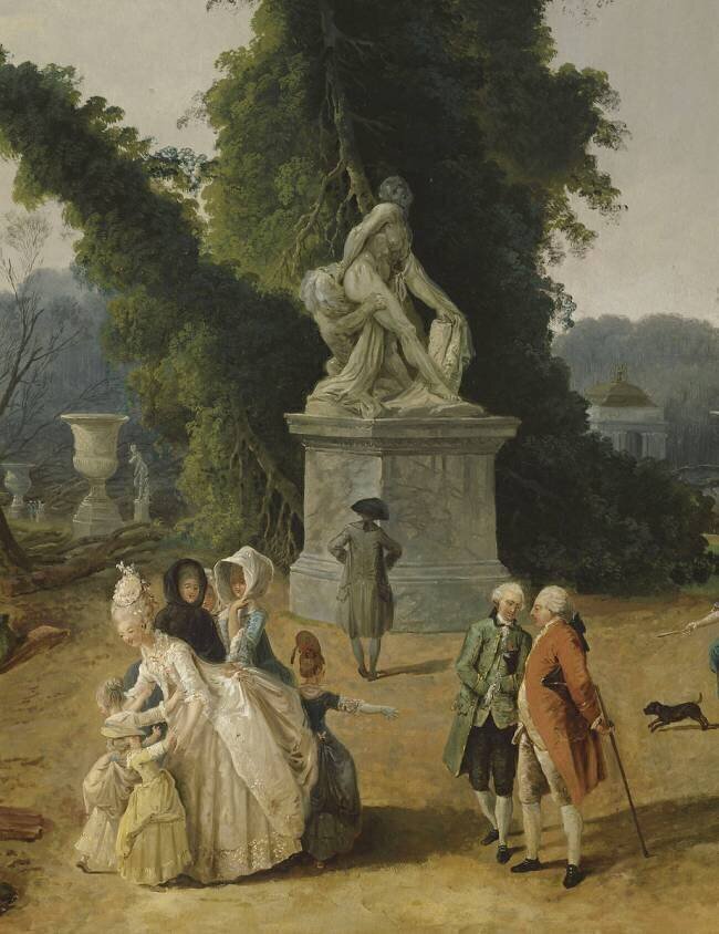 Vue du Tapis Vert à Versailles (détail) Hubert Robert