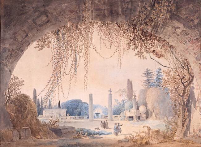 Vue d'un parc Louis-François Cassas