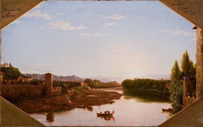 Vue sur l'Arno, 1837 Thomas Cole