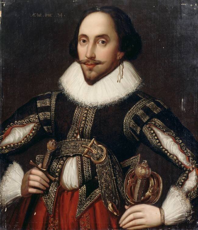 William Shakespeare (1564-1616) - représenté âgé de 34 ans Louis Coblitz