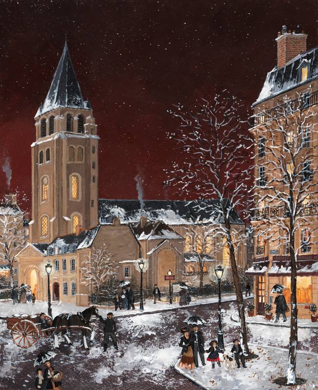 Bientôt noël à Saint Germain des Prés II Fabienne Delacroix