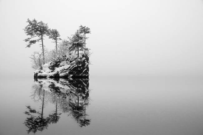 Île de Snowing Lake Ikuo Iga