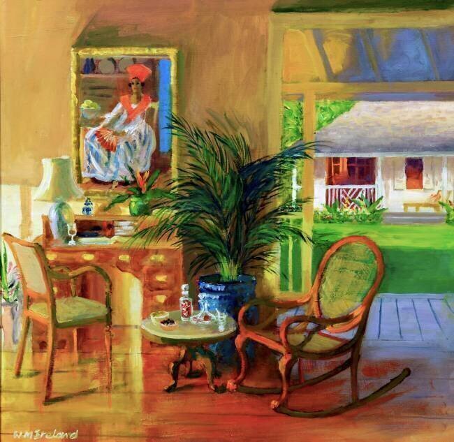 Eventail rouge William Ireland