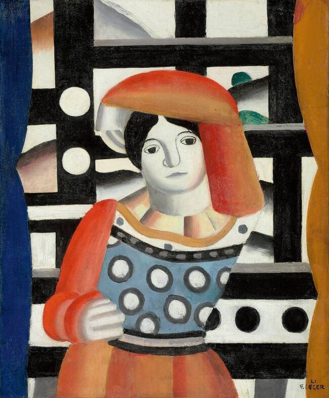 Femme devant un paysage Fernand Léger