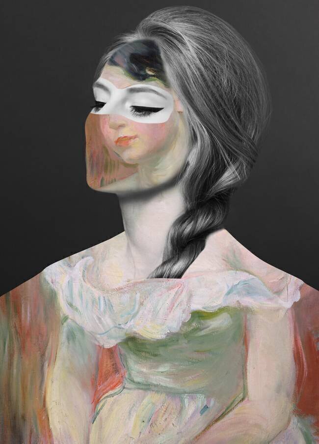 Jeune fille au décolleté, la fleur aux cheveux Studio Muzéo