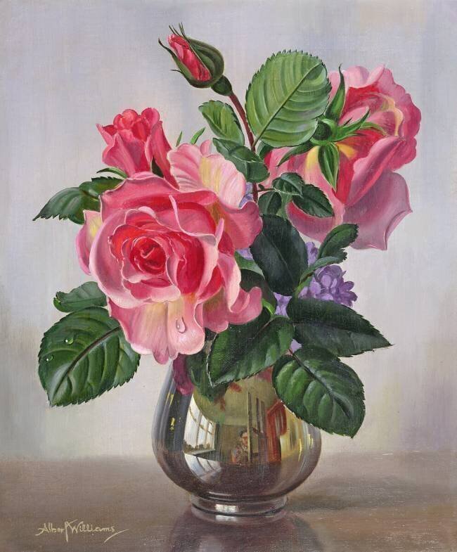 Lady Sylvia Roses en argent Albert Williams