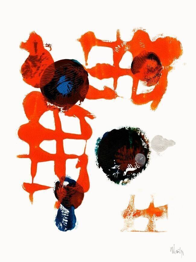 Orange prints Maïlys Pierard