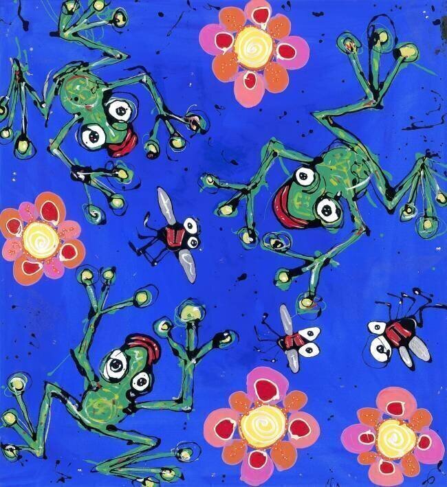 Papier peint grenouille Anthony Breslin