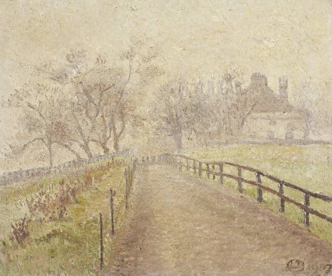 A Foggy Morning Lucien Pissarro